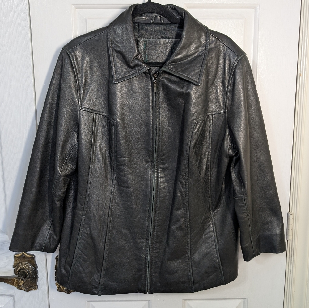 Danier Black Leather Jacket Timeless Style
